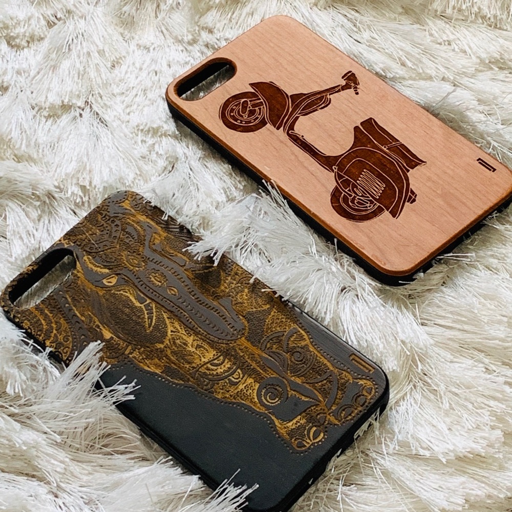 Wooden antique iPhone case set of 2 7/8 plus